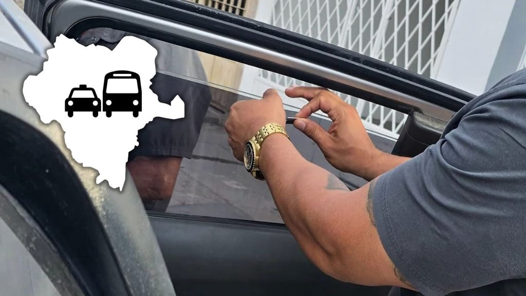 Transporte público: Retiran polarizado de taxis y camiones