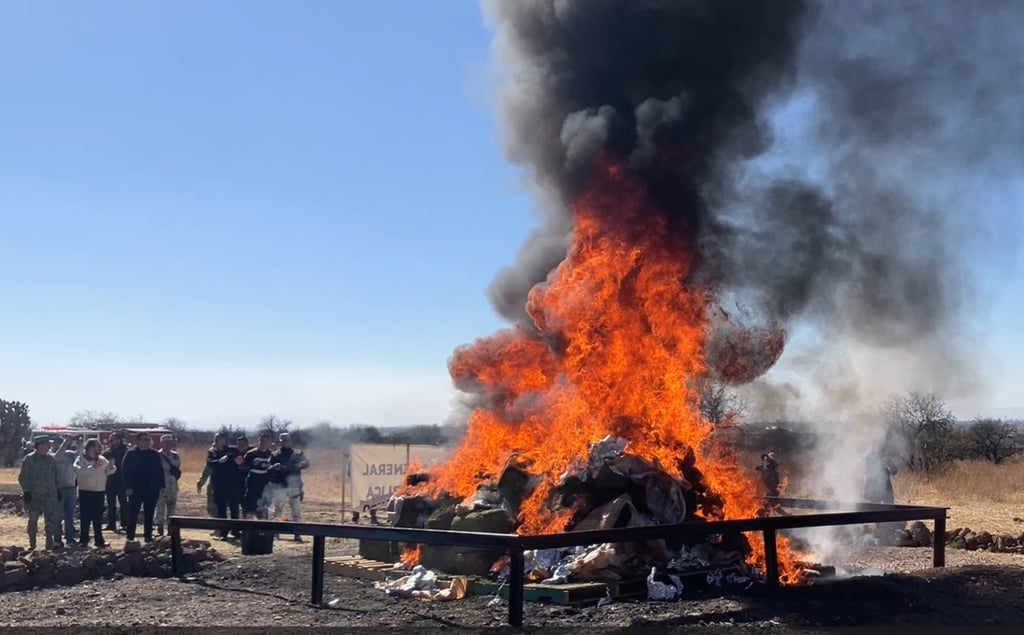 Acto. Autoridades federales destruyeron más de 250 kilogramos de diversa droga, así como artículos utilizados en actividades ilícitas.
