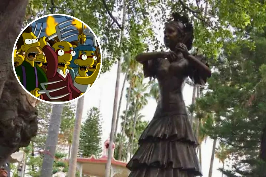 Guardia Nacional resguarda estatua de Florinda Meza en Zacatecas… sí, leíste bien