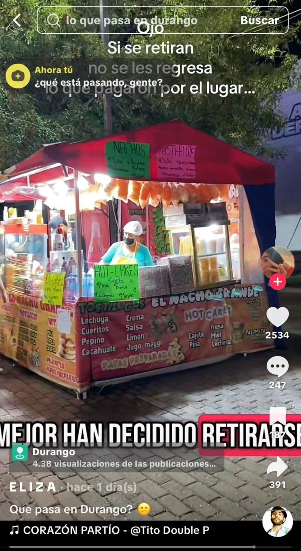 Denuncia. El video lleva más de 110 mil vistas en menos de 24 horas y se queja de las bajas ventas en la Feria de Durango.