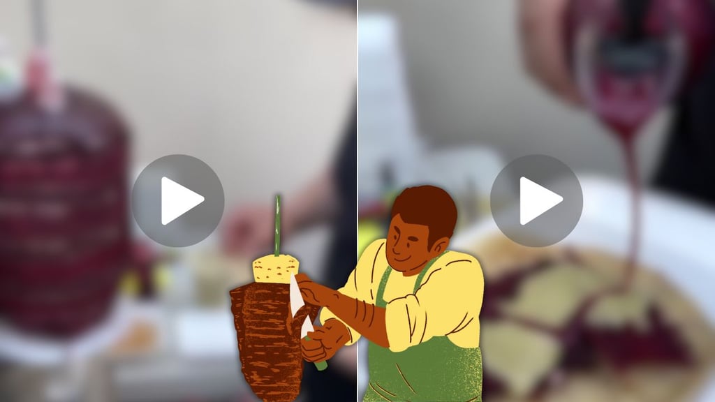 ¡Creatividad mexicana! Pastel en forma de trompo al pastor se vuelve viral en redes | VIDEO