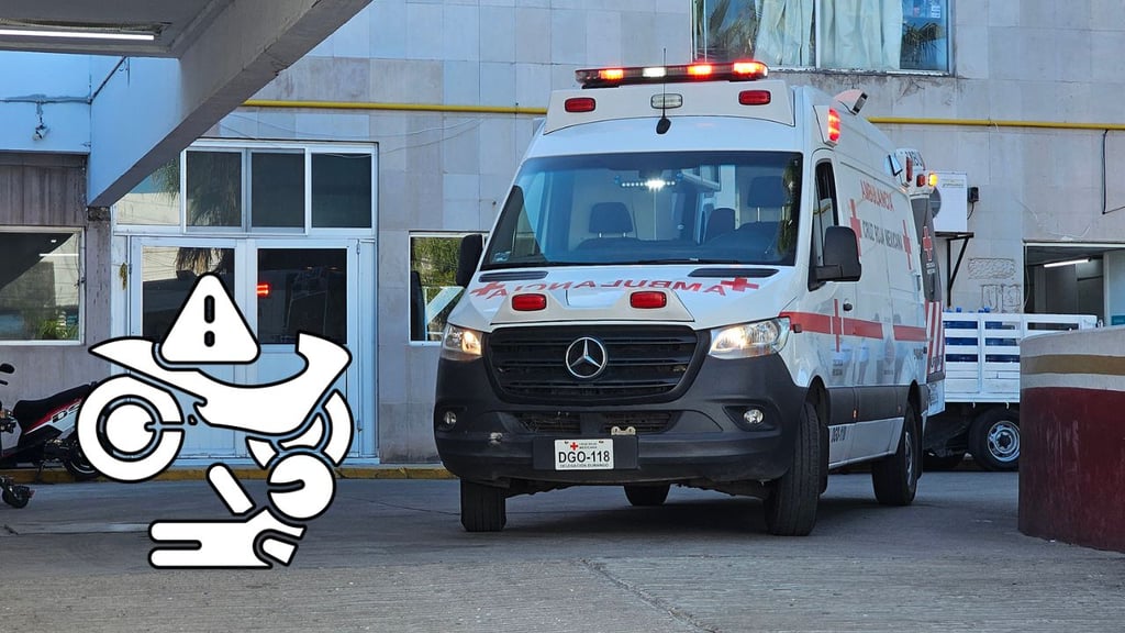 Mujer sufre accidente en moto tras enredarse con un cable