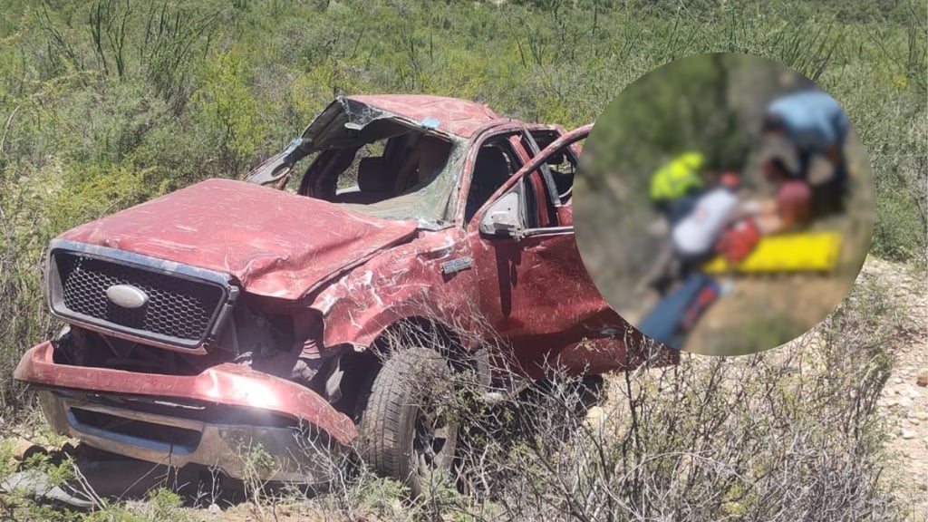 Camioneta cae a barranco en la Durango–Parral; cinco personas resultan lesionadas