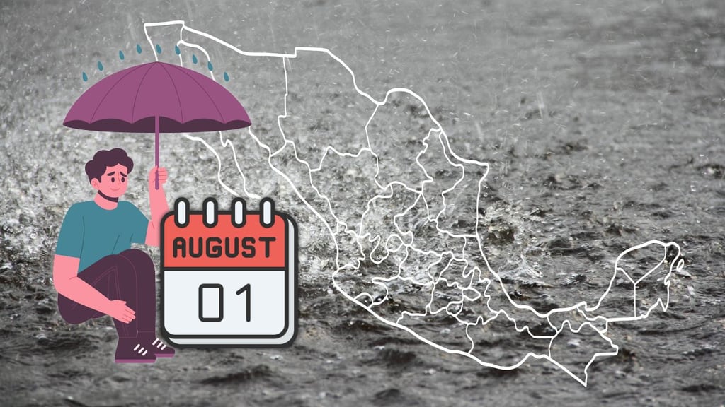 Pronostican lluvias intensas en estos 4 estados, HOY viernes 1 de agosto del 2025