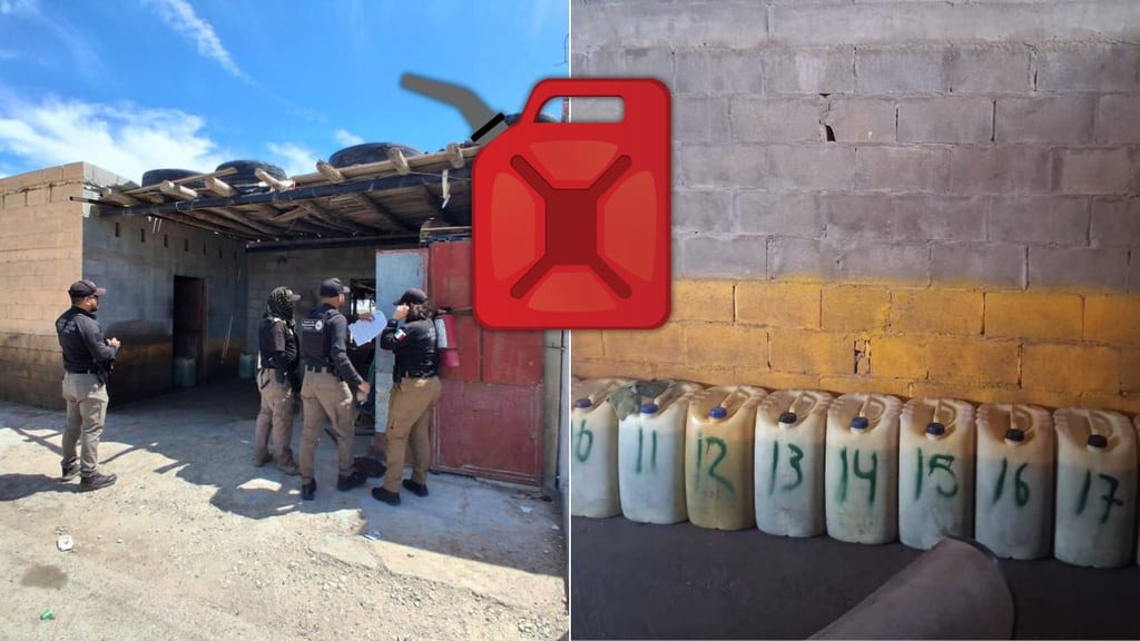 Decomisan más de 700 litros de hidrocarburo durante cateo en domicilio de Mapimí