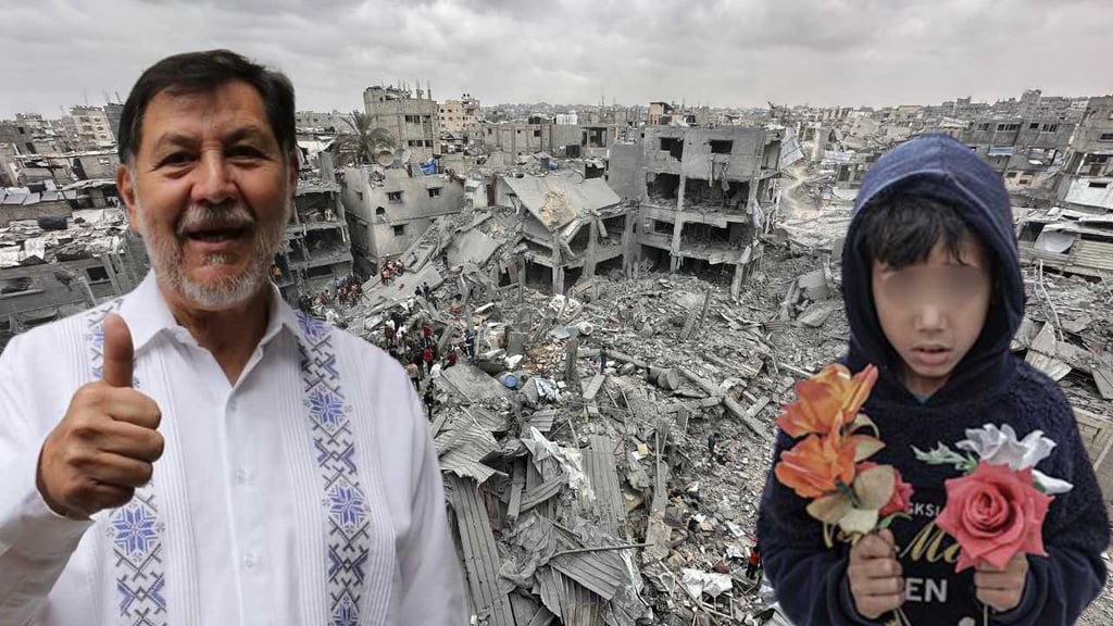 Noroña se conmueve con video y propone acoger a niños huérfanos de Palestina