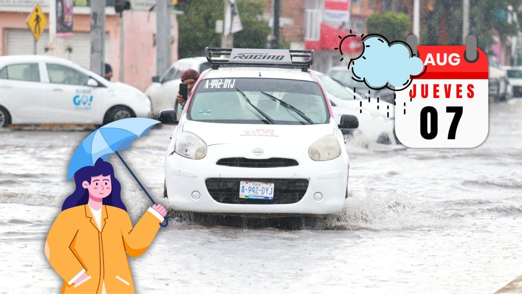 Tarde lluviosa en la ciudad de Durango: pronóstico de HOY jueves 7 de agosto