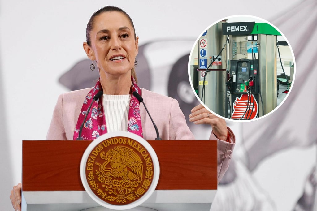 Sheinbaum anuncia renovación de acuerdo para mantener gasolina en $24; resalta baja de inflación