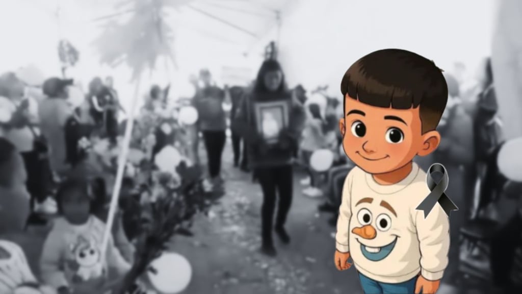 Entre globos blancos y porras, despiden a Fernandito, niño asesinado por deuda de mil pesos