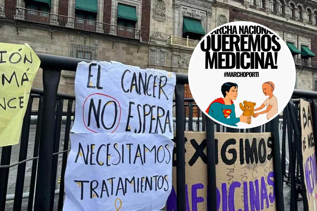 'IMSS Bienestar, fracaso nacional'; Pacientes con cáncer marchan por desabasto de medicinas