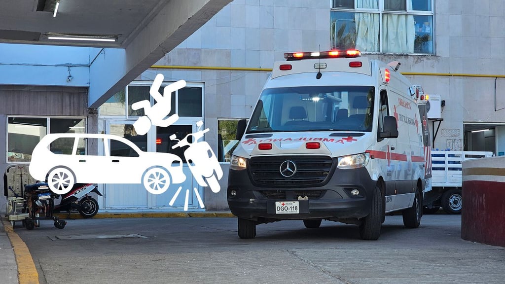 Joven motociclista resulta lesionado tras chocar con un taxi que le cerró el paso