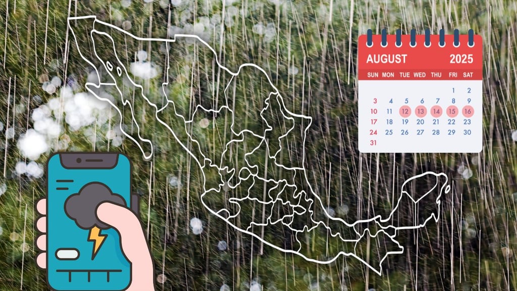 Este sería el día más lluvioso de esta semana en México, según el SMN