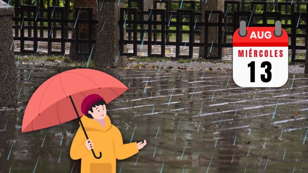 Lluvias muy fuertes en algunas zonas de Durango: pronóstico de HOY miércoles 13 de agosto