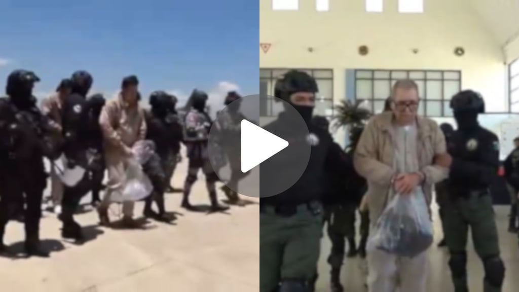 Revelan VIDEO del momento en que narcos mexicanos son extraditados a Estados Unidos