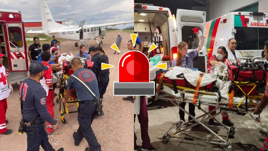 Menor es trasladado de Santiago Papasquiaro a Durango tras sufrir fuerte accidente