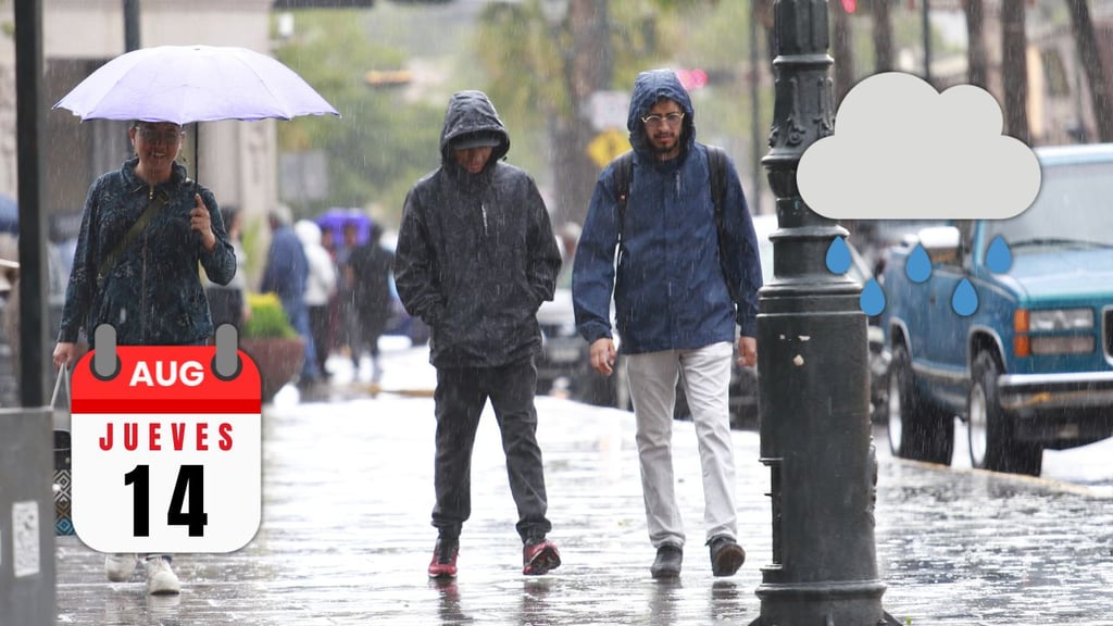 Durango capital, con lluvia HOY jueves 14 de agosto: este es el pronóstico