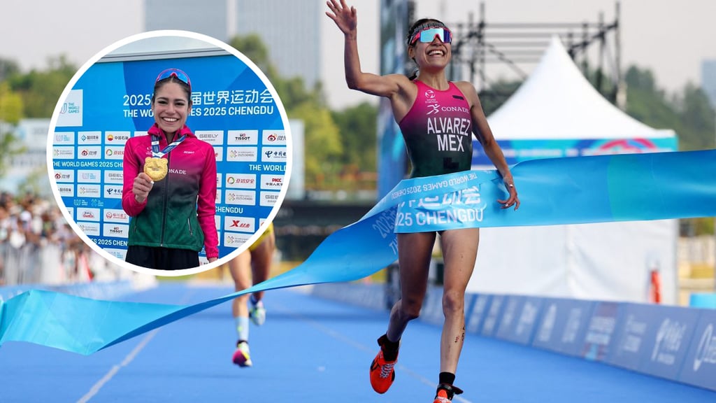 ¡Orgullo duranguense! Anahí Álvarez Corral gana oro en duatlón femenil de Juegos Mundiales