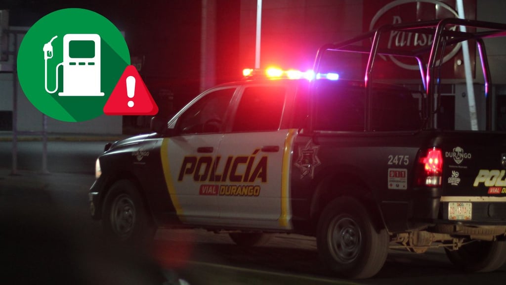 Camioneta carga gasolina en la zona industrial de Durango y se va sin pagar