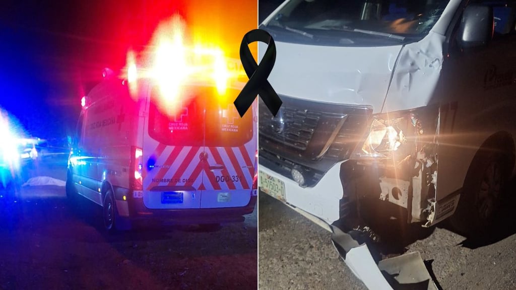 Chofer de autobús de pasajeros muere atropellado por una camioneta en la Durango-México