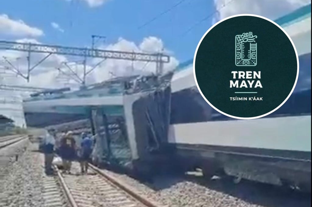 Tren Maya: reportan descarrilamiento de un vagón en Izamal, Yucatán; sin lesionados