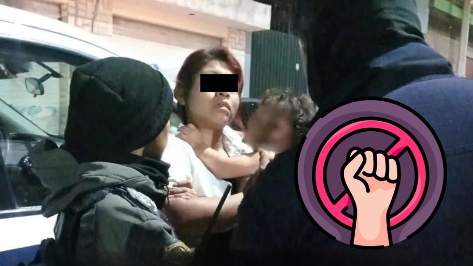 Mujer golpea y arrastra a hija de 2 años; acabó detenida