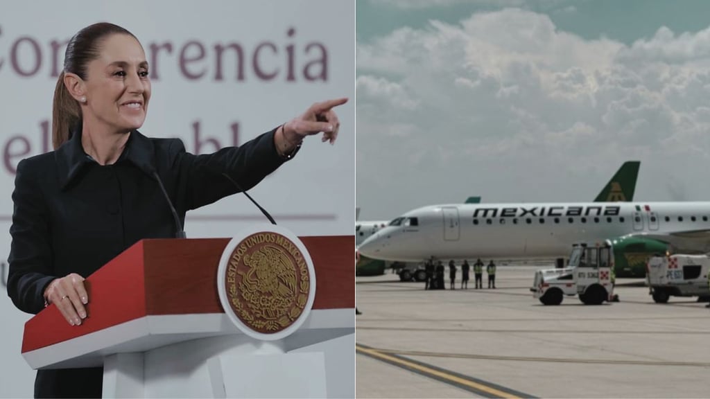 'Los compromisos se cumplen', señala Sheinbaum tras llegada del tercer avión para Mexicana