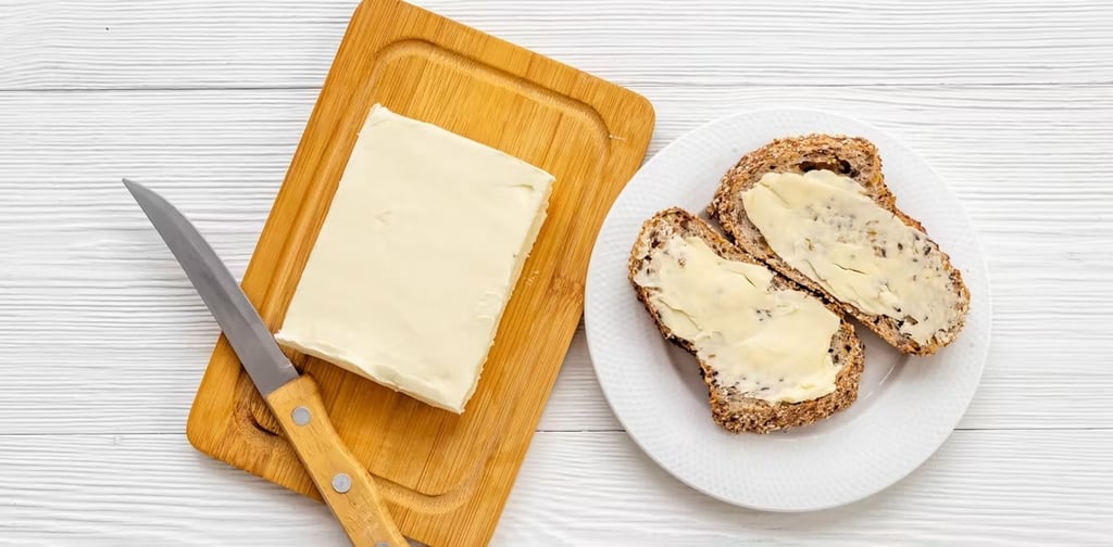 Consumo. Una dieta equilibrada puede incluir mantequilla o margarina en pequeñas cantidades.