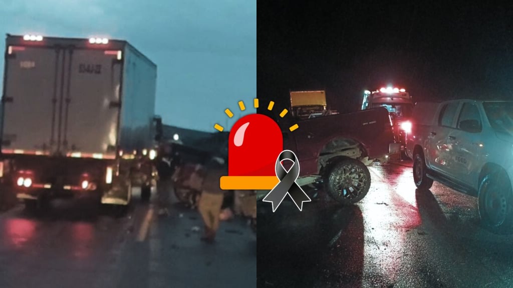 Mueren dos personas en choque carretero en Cuencamé; hay varios heridos