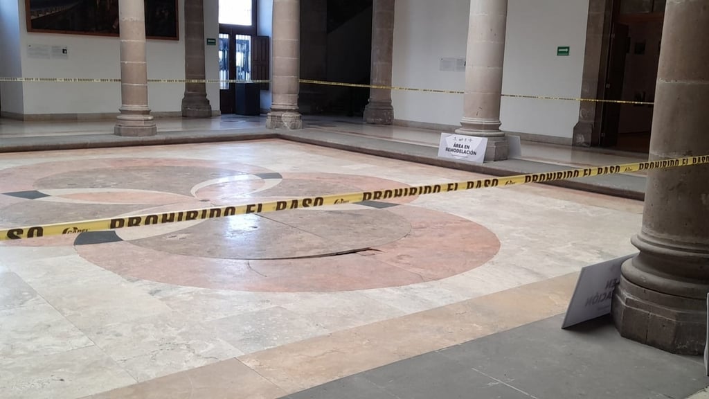 Medida. Desde que se detectó el daño se acordonó la zona para evitar mayor deterioro.