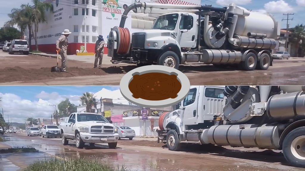 Apuntan a rastro clandestino tras brote de líquido rojo en alcantarilla de avenida La Salle