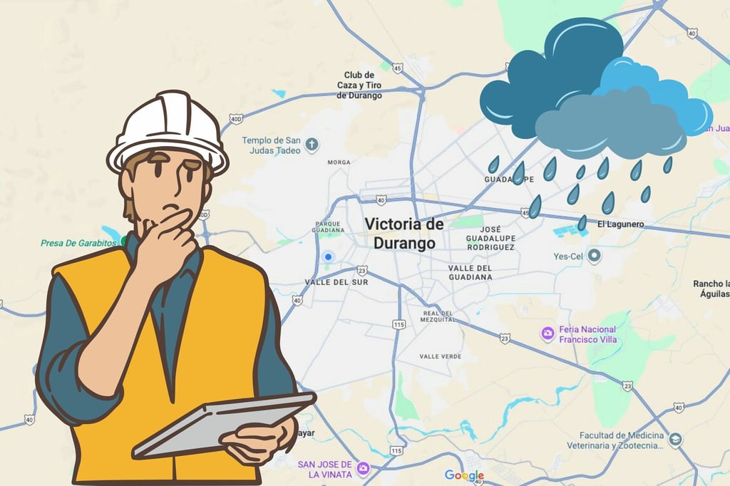 Calles que se convierten en ríos: los focos de inundación en Durango capital