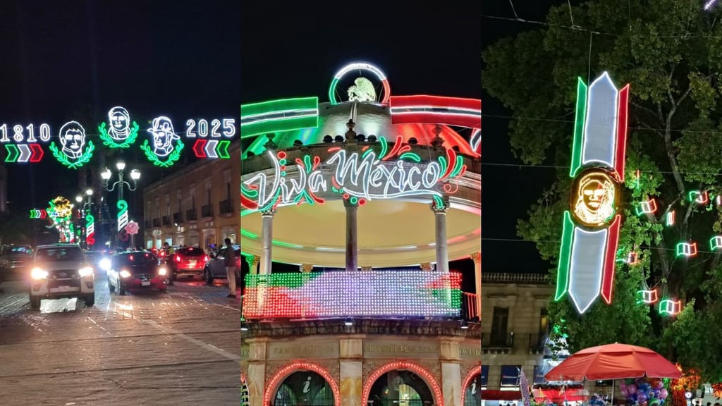 Por mes patrio, colocan figuras decorativas en Centro de Durango