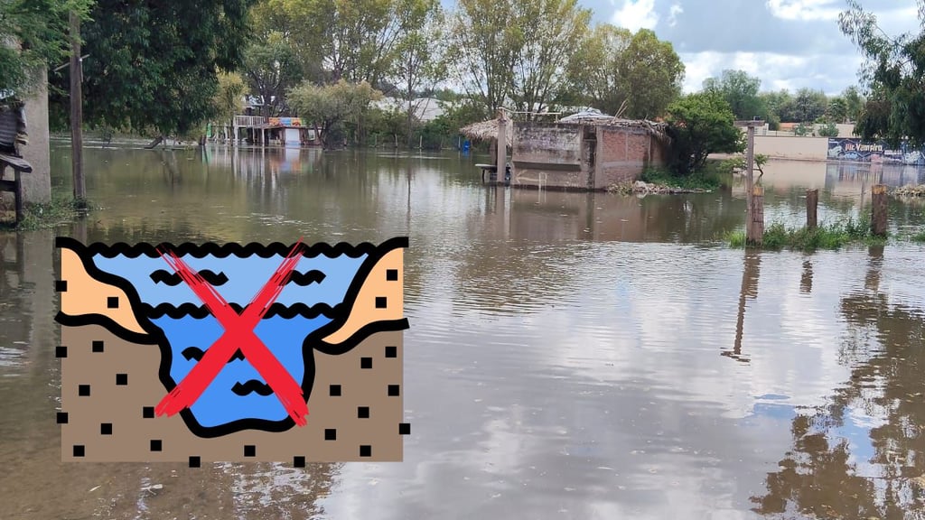 Conagua aclara: áreas de El Pueblito están en el cauce del río Tunal, no hubo desbordamiento