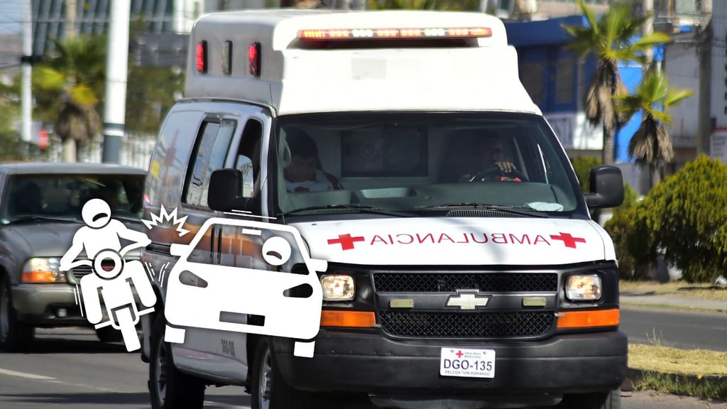Trasladan a Durango a menor que resultó herido en accidente de moto en Coneto de Comonfort