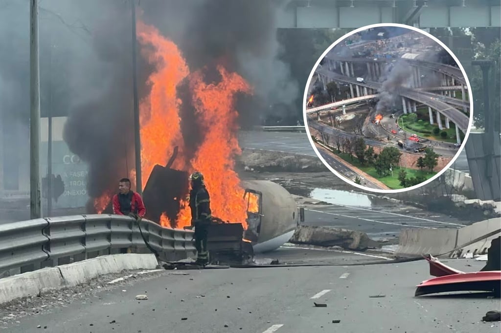 Explosión de pipa de gas desata pánico en trolebús sobre Puente de la Concordia