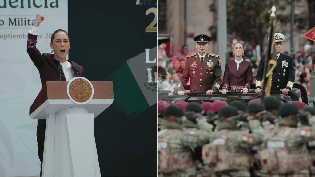 Ninguna injerencia es posible en nuestra patria: Sheinbaum al encabezar el desfile Cívico Militar
