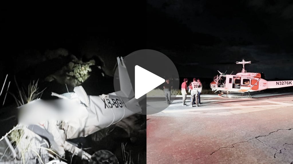 Rescatan los cuerpos de conductora y piloto que murieron en 'avionetazo' en Nuevo León | VIDEO