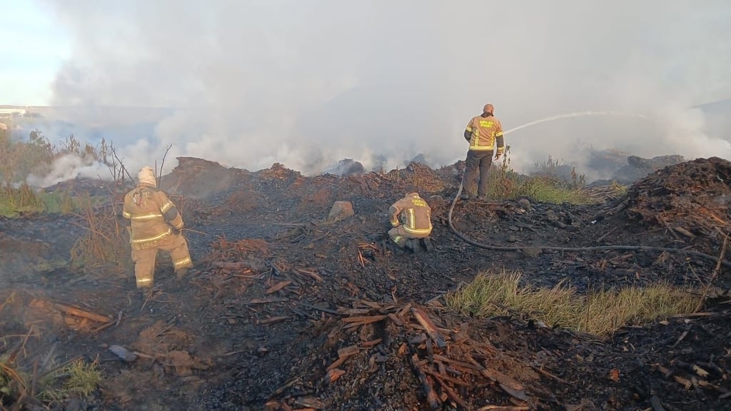 Trabajo. Elementos de Protección Civil acudieron a controlar y sofocar un incendio en las inmediaciones de Garabitos.