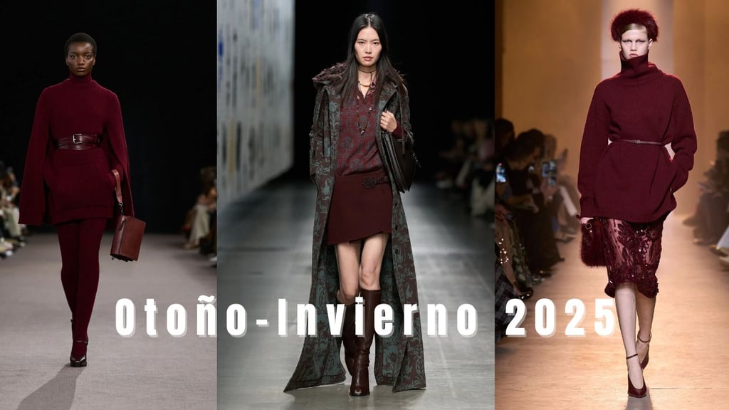 El rojo burdeos llega para dominar la temporada Otoño-Invierno 2025