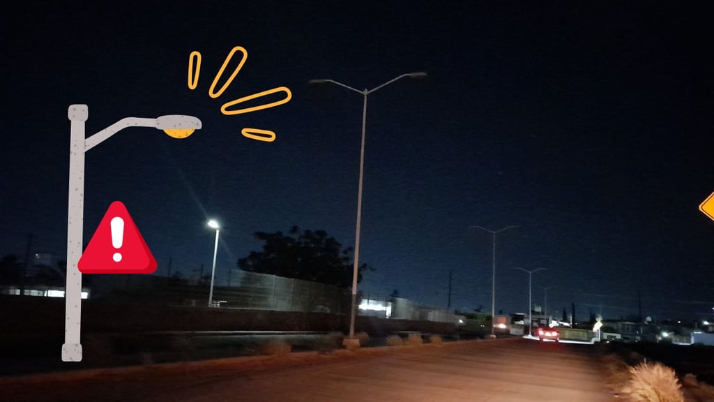 Empresa encargada del alumbrado público falla en reposición de luminarias en Durango