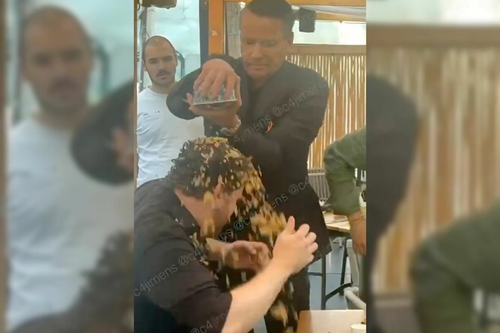 Alfredo Adame lanza plato de arroz contra hombre y lo llaman ‘Lord Yakimeshi’ | VIDEO