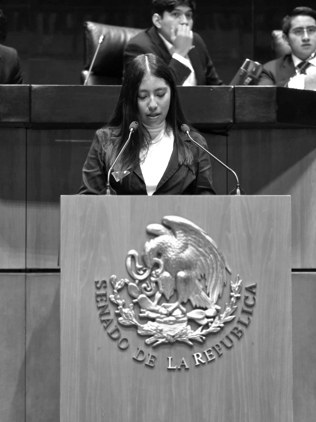 Iniciativa. Bianca Danaé es estudiante de la Facultad de Ciencias Políticas y Administración Pública de la UJED y presentó una iniciativa, como parte de un ejercicio académico, en el Senado de la República.