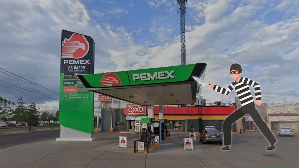 Asaltan con cuchillo gasolinera en bulevar Francisco Villa; se llevan 2 mil 500 pesos