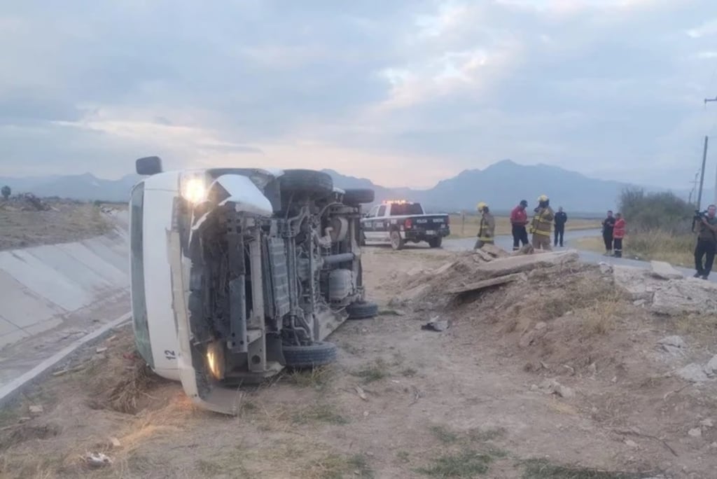 Accidente. Una volcadura en el ejido Martha, del municipio de Gómez Palacio, dejó siete lesionados la mañana de este miércoles 8 de octubre.