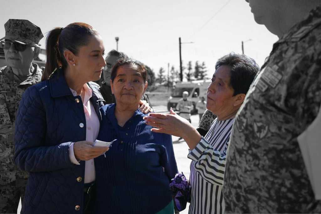 Sheinbaum recorre áreas dañadas por lluvias en Puebla; informa sobre acciones de atención inmediata