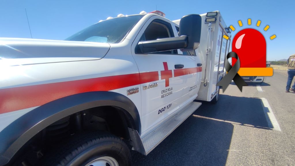 Hombre muere en accidente registrado a la altura de Cuencamé; hay otra persona lesionada