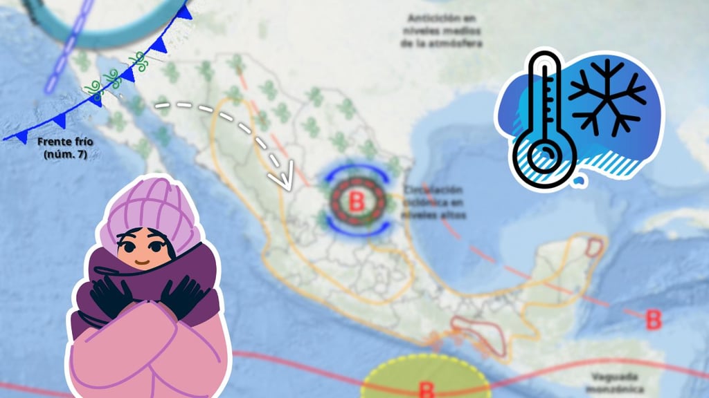 ¡Frente frío 7 ya está en México! Así avanzará en las próximas horas, según el SMN