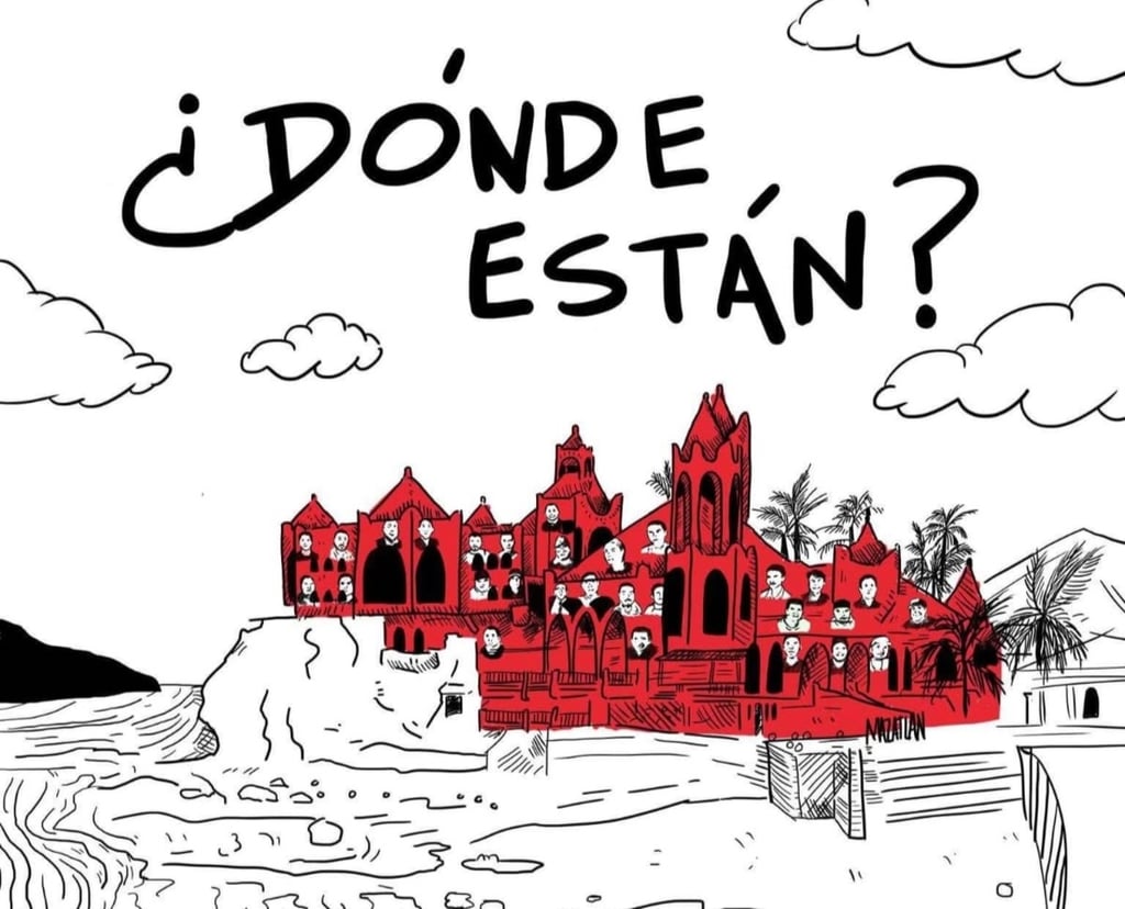 Realidad. La ilustración del artista Cacho, muestra que los casos de desaparecidos no soy aislados.