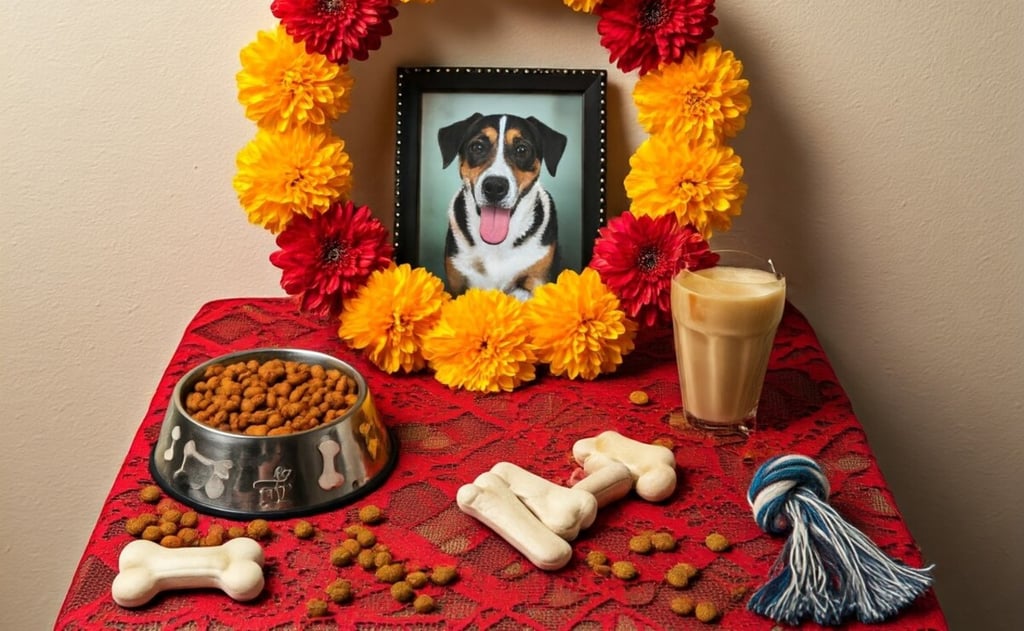 Conmemoración. Cada vez son más las personas que preparan un pequeño altar para sus mascotas, lleno de detalles que guardan historias.