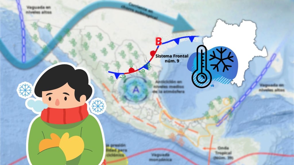 Frente frío 9 ingresa a México este martes 21 de octubre: así afectará a Durango